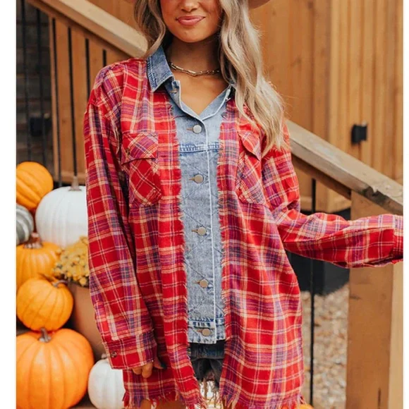 Cool Weather Inclined Plaid Top 🎃 - Picture 2 of 6